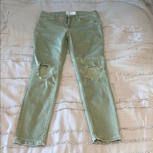 Army Green Woman’s Free People Jeans